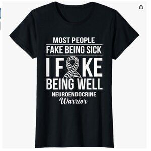 Womens Neuroendocrine Tumor Awareness NET Cancer Warrior Carcinoid T-Shirt-3XL